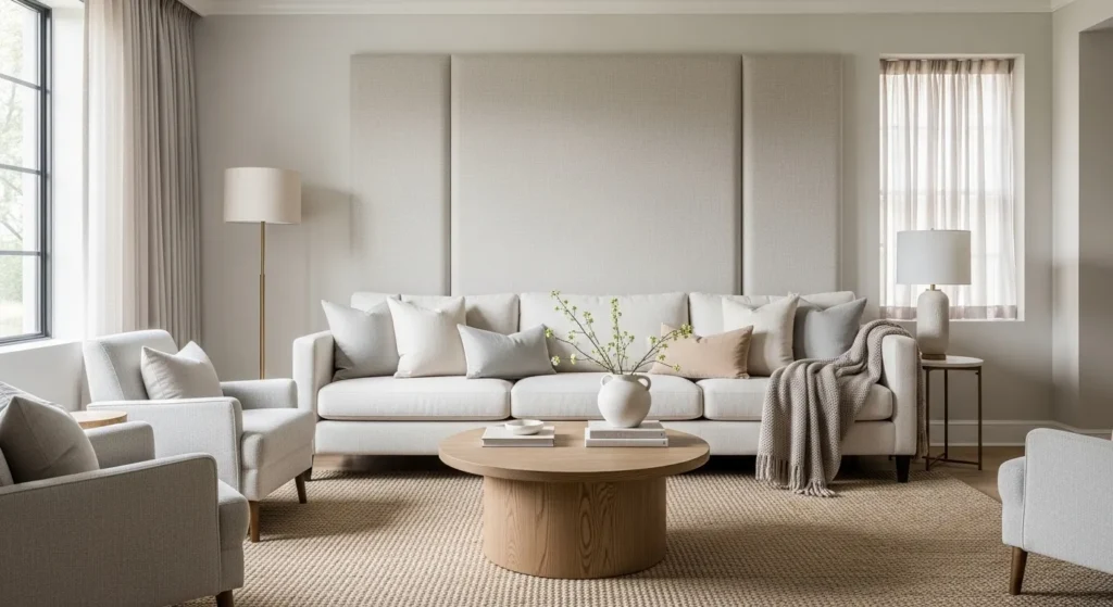 Fabric accent wall ideas for living room