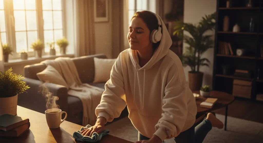 Making cleaning feel emotionally easier during depression