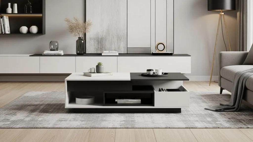Modern living room coffee table design
