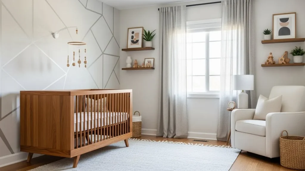 Nursery ideas featuring a statement crib design