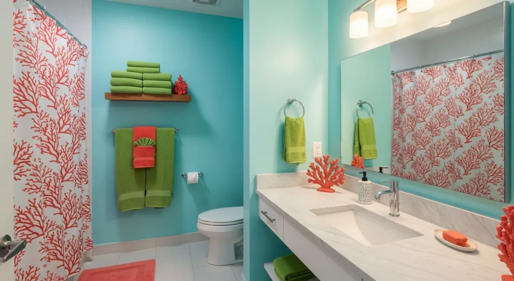 Tropical bathroom colors