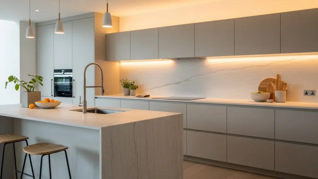 Neutral kitchen interior design idea