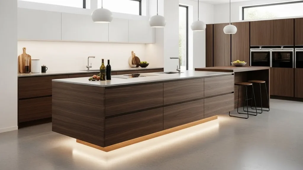 Floating modern kitchen island design