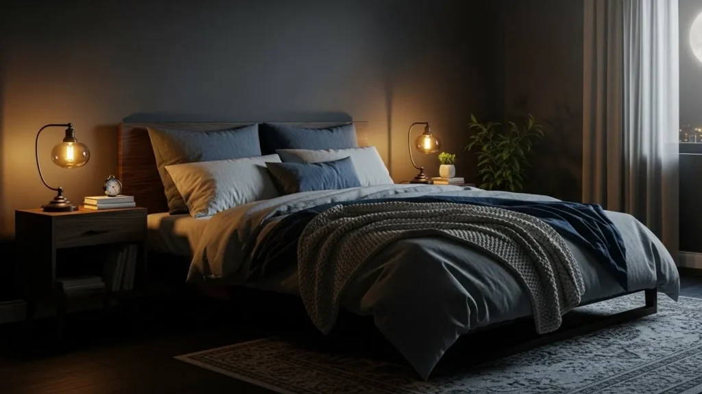 Moody bedroom interior design idea