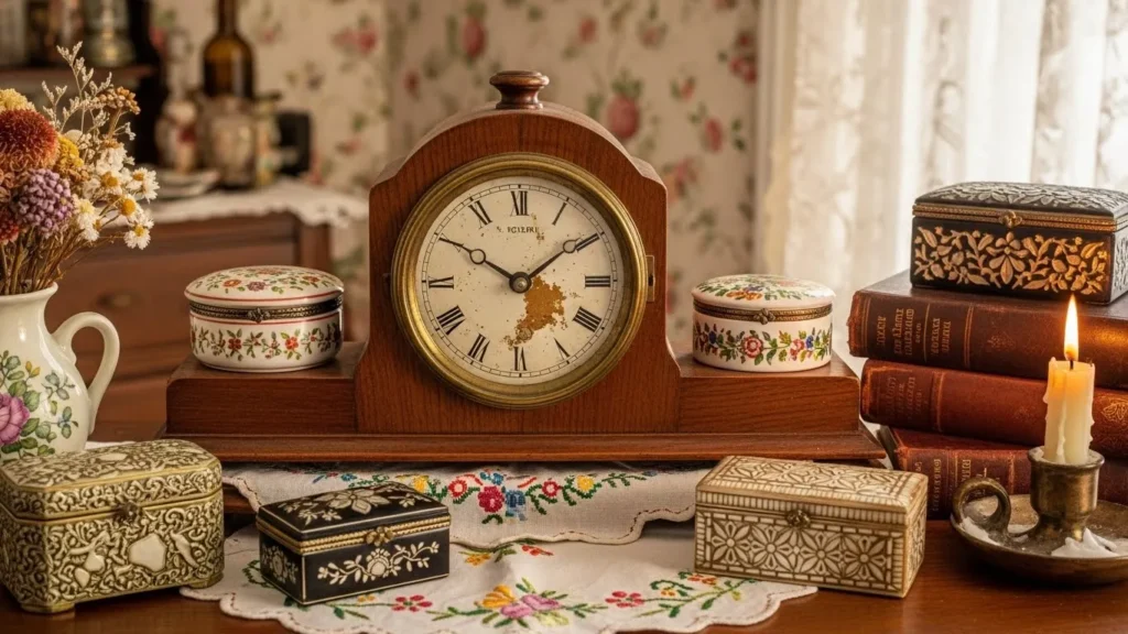 : Nostalgic accessories used in cottagecore decor 