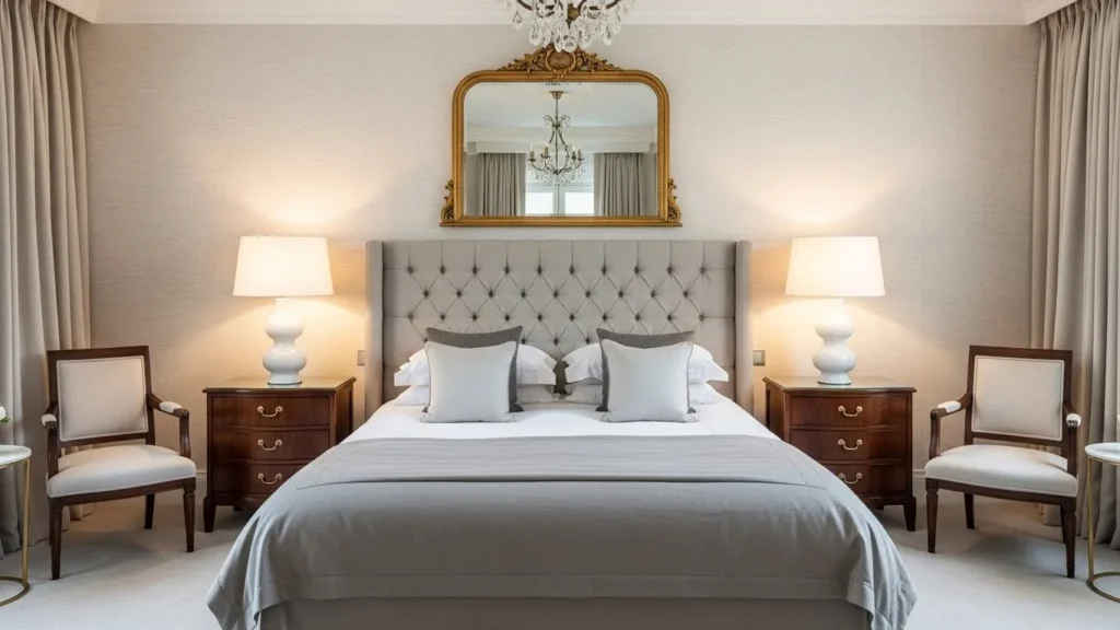 Symmetrical bedroom layout design