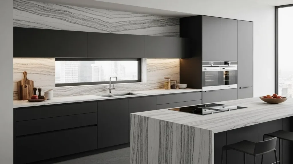 Seamless Kitchen Backsplash Design
