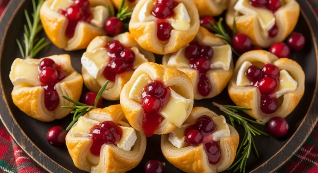 Puff pastry Christmas appetizers