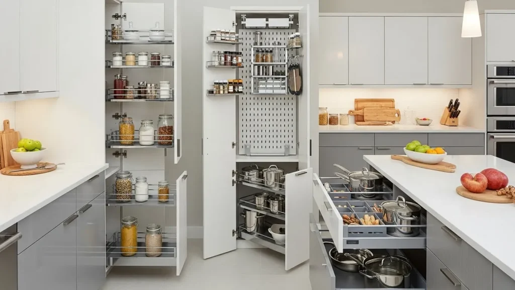 Kitchen with smart storage solutions