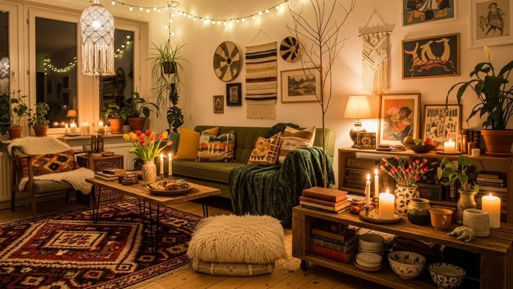 Personalized boho decor reflecting warmth and style