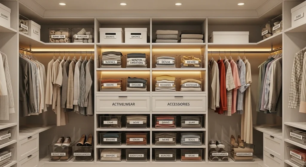 smart storage bins and vertical shelves