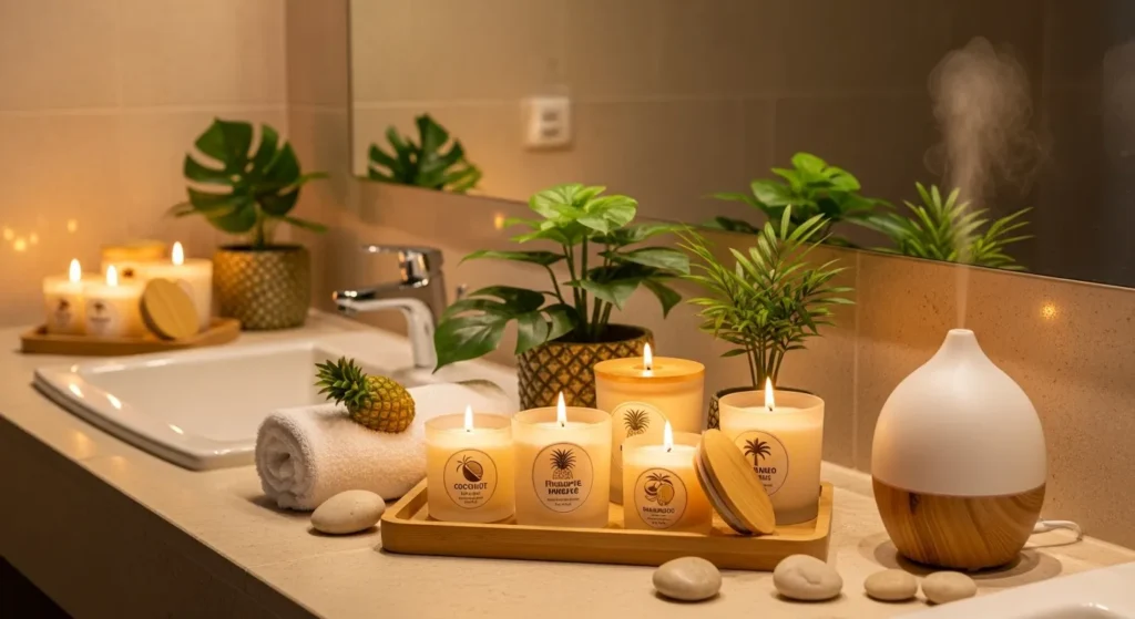 Tropical candles and oils