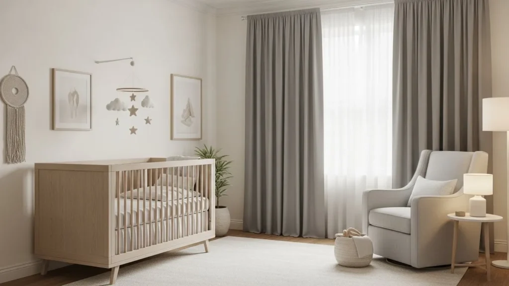Nursery ideas using blackout curtains for better sleep