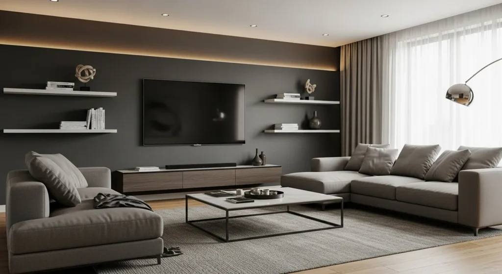TV accent wall ideas for modern living room