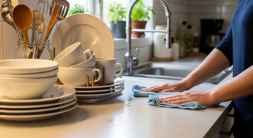 Fast kitchen cleaning tips for cluttered homes