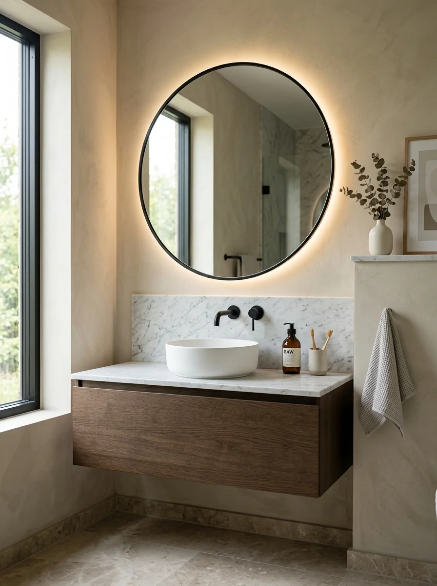 Bathroom mirror ideas with modern and clean aesthetic design