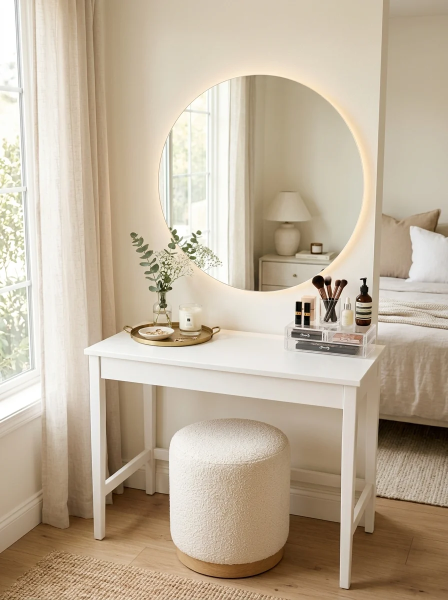 Bedroom vanity ideas for a clean and organized modern setup