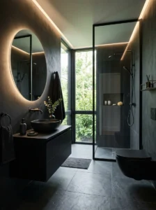 Modern black bathroom ideas with sleek and clean design