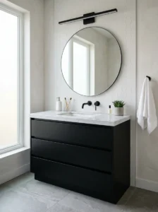 Black vanity bathroom modern