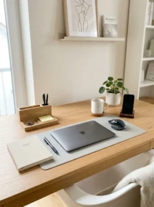 Clutter-free desk improving focus and productivity