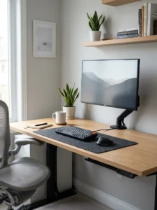 Organized cables keeping workspace clean
