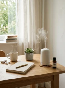 Calming scent elements in nurse office