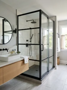 Black framed shower design