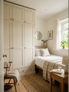 Light wardrobe making room feel spacious