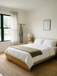 Minimal decor reducing visual clutter