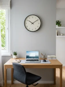 Simple wall clock adding function to office wall