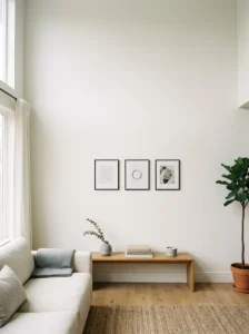 Clear walls making bedroom feel larger