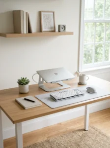 Minimalist desk setup with clean and organized workspace