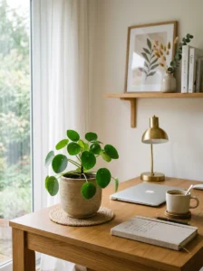 Indoor plants adding calmness to nurse office