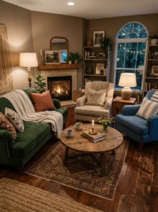 Cozy seating arrangement making living room feel welcoming