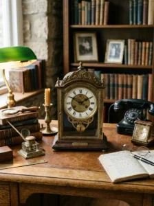 Vintage items adding character to office