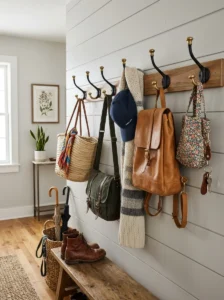 Wall hooks saving space in office
