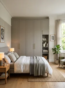 Built-in wardrobe creating seamless design