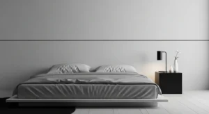 Monochrome bedroom aesthetic