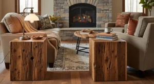 Rustic side table living room
