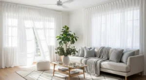 Japandi curtains living room