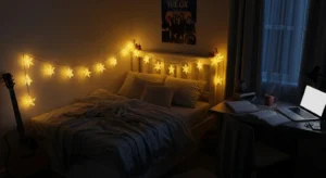 String lights teen room