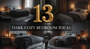 Dark cozy bedroom ideas with moody lighting and luxurious modern decor
