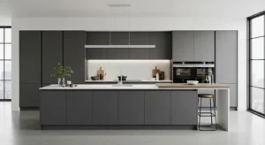Handleless kitchen cabinets modern