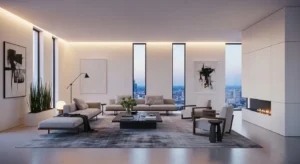 Low furniture open concept room