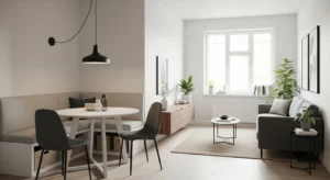 Multi functional furniture in combo space