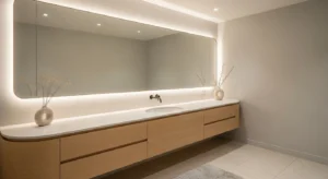 Curved shapes bathroom design trend