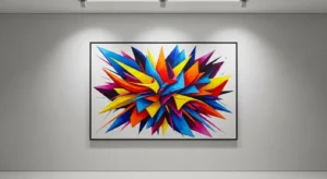 Color accent wall art