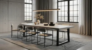 Concrete dining table modern style