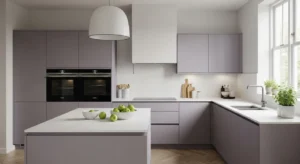 Lavender grey kitchen paint color