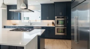 Navy kitchen cabinets modern design